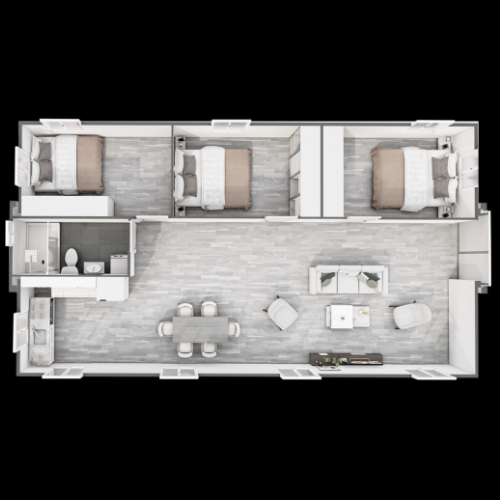 Almodda 40ft 3 Bedroom Expandable House