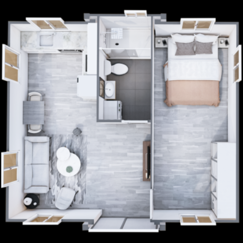 Almodda 20ft 1 Bedroom Expandable House