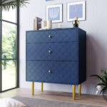 Navy Blue 3-Drawer Dresser