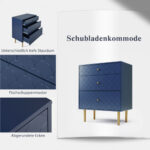 Navy Blue 3-Drawer Dresser
