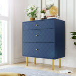Navy Blue 3-Drawer Dresser