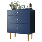 Navy Blue 3-Drawer Dresser