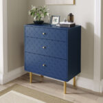 Navy Blue 3-Drawer Dresser
