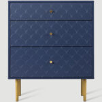 Navy Blue 3-Drawer Dresser
