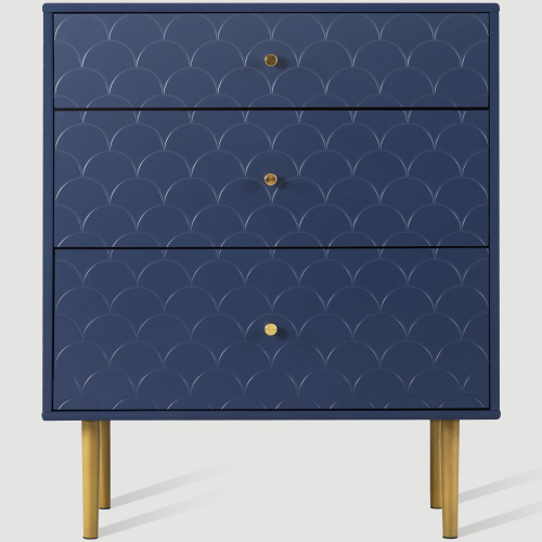 Navy Blue 3-Drawer Dresser