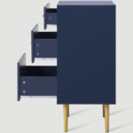 Navy Blue 3-Drawer Dresser