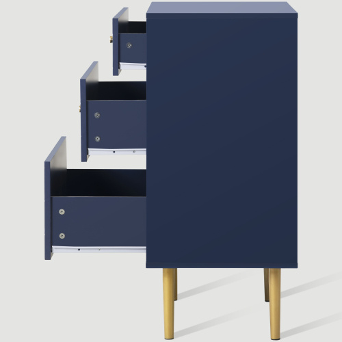 Navy Blue 3-Drawer Dresser